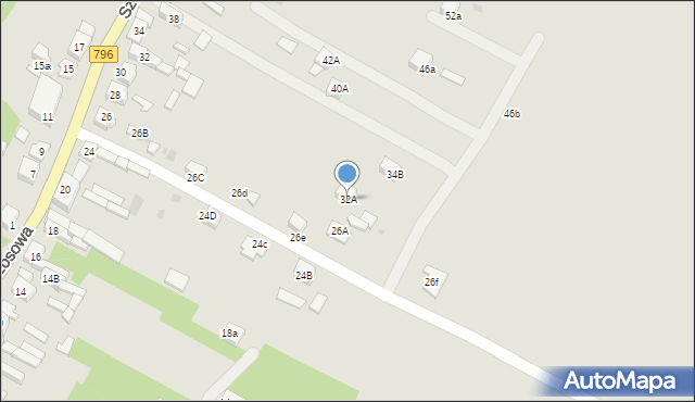 Dąbrowa Górnicza, Szosowa, 32A, mapa Dąbrowa Górnicza