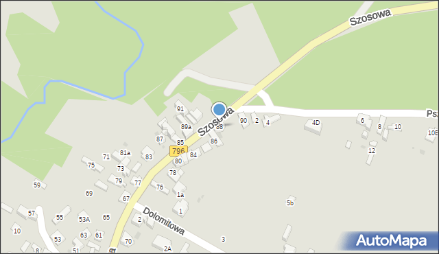 Dąbrowa Górnicza, Szosowa, 88, mapa Dąbrowa Górnicza