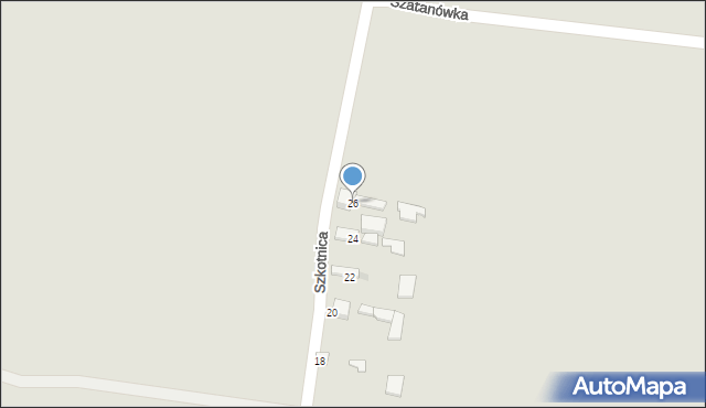 Dąbrowa Górnicza, Szkotnica, 26, mapa Dąbrowa Górnicza