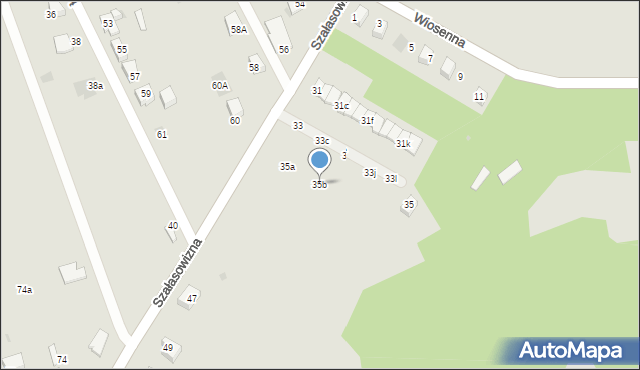 Dąbrowa Górnicza, Szałasowizna, 35b, mapa Dąbrowa Górnicza