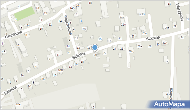 Dąbrowa Tarnowska, Szkolna, 20, mapa Dąbrowa Tarnowska