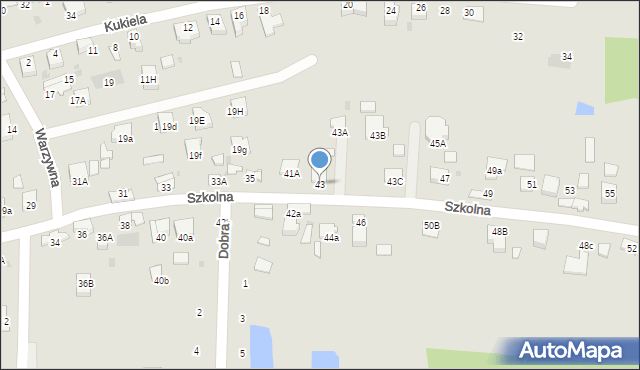 Dąbrowa Tarnowska, Szkolna, 43, mapa Dąbrowa Tarnowska
