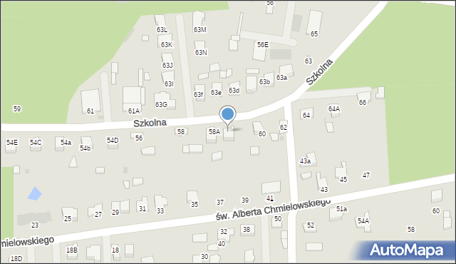 Dąbrowa Tarnowska, Szkolna, 58B, mapa Dąbrowa Tarnowska