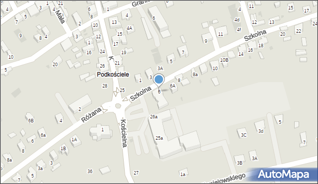 Dąbrowa Tarnowska, Szkolna, 6, mapa Dąbrowa Tarnowska