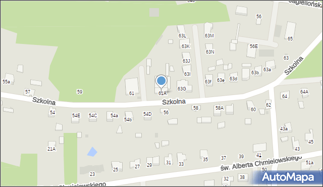 Dąbrowa Tarnowska, Szkolna, 61A, mapa Dąbrowa Tarnowska