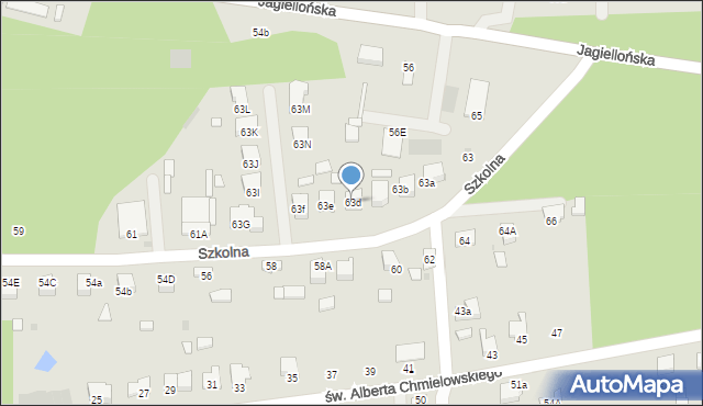 Dąbrowa Tarnowska, Szkolna, 63d, mapa Dąbrowa Tarnowska