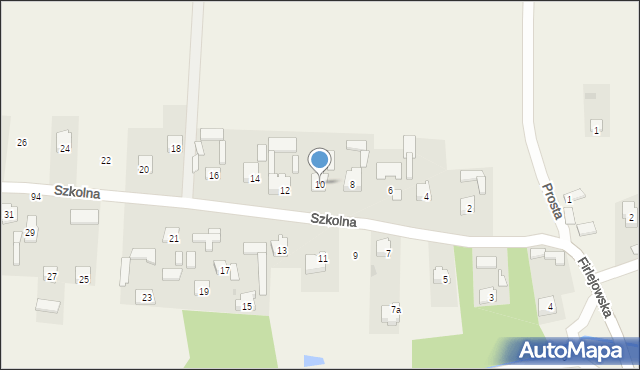 Dąbrowica, Szkolna, 10, mapa Dąbrowica