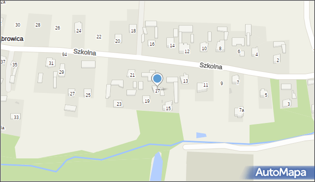 Dąbrowica, Szkolna, 17, mapa Dąbrowica