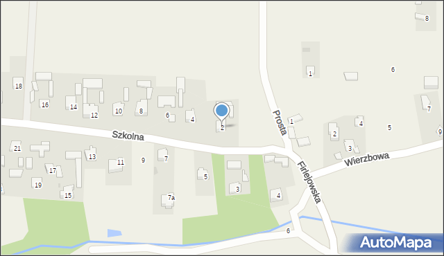 Dąbrowica, Szkolna, 2, mapa Dąbrowica