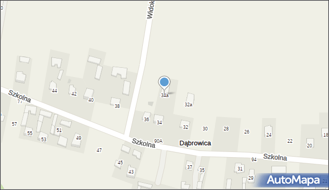 Dąbrowica, Szkolna, 34a, mapa Dąbrowica