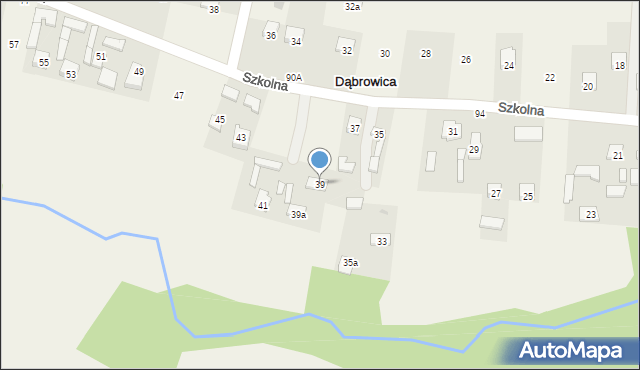 Dąbrowica, Szkolna, 39, mapa Dąbrowica