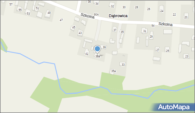 Dąbrowica, Szkolna, 39a, mapa Dąbrowica