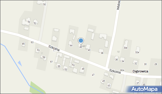 Dąbrowica, Szkolna, 42, mapa Dąbrowica