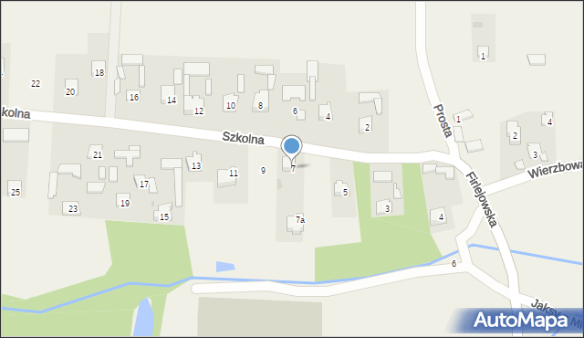 Dąbrowica, Szkolna, 7, mapa Dąbrowica