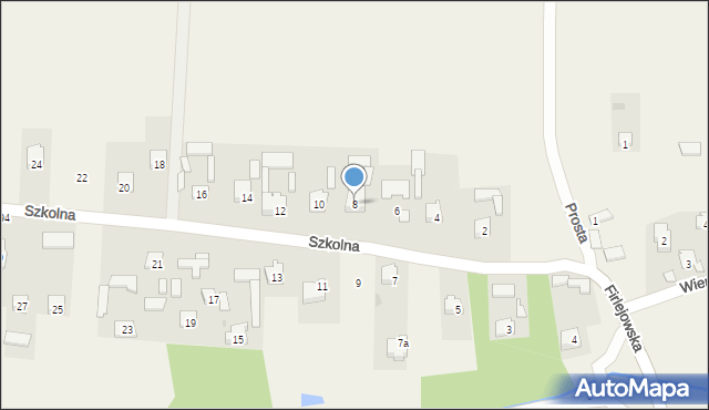 Dąbrowica, Szkolna, 8, mapa Dąbrowica