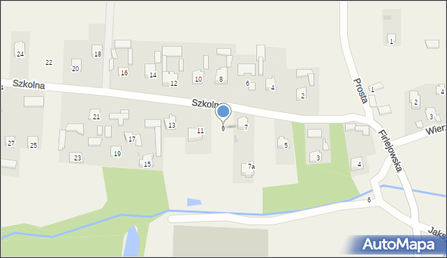 Dąbrowica, Szkolna, 9, mapa Dąbrowica