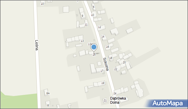 Dąbrówka, Szkolna, 15, mapa Dąbrówka