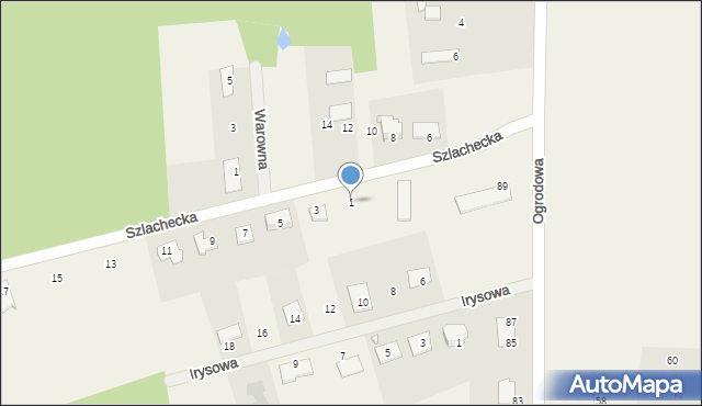 Dąbrówka Nowa, Szlachecka, 1, mapa Dąbrówka Nowa