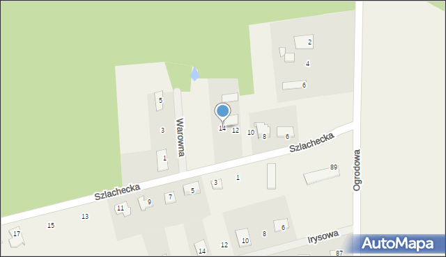 Dąbrówka Nowa, Szlachecka, 14, mapa Dąbrówka Nowa