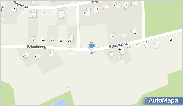 Dąbrówka Nowa, Szlachecka, 29, mapa Dąbrówka Nowa