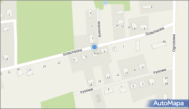 Dąbrówka Nowa, Szlachecka, 7, mapa Dąbrówka Nowa