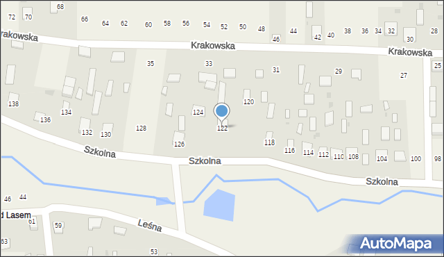 Dachnów, Szkolna, 122, mapa Dachnów