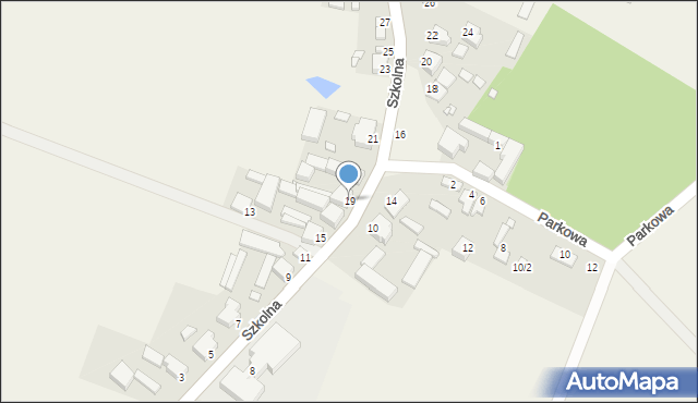 Dakowy Mokre, Szkolna, 19, mapa Dakowy Mokre