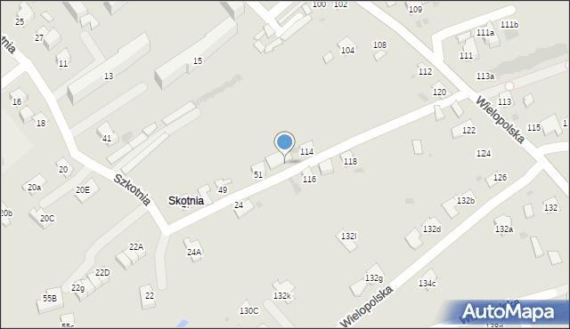 Dębica, Szkotnia, 51a, mapa Dębicy