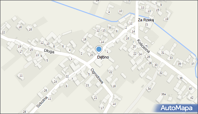 Dębno, Szkolna, 3, mapa Dębno