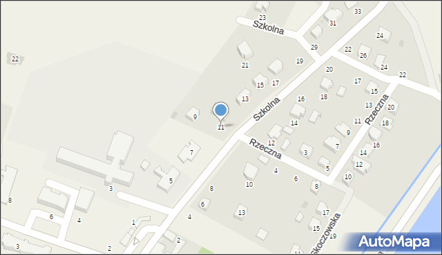 Dębowiec, Szkolna, 11, mapa Dębowiec