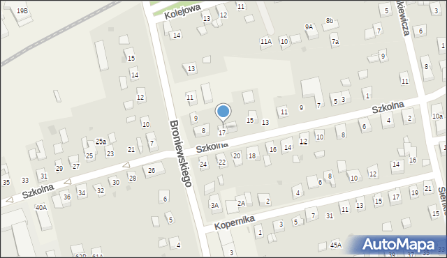 Długołęka, Szkolna, 17A, mapa Długołęka