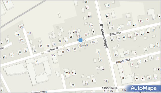 Długołęka, Szkolna, 30, mapa Długołęka