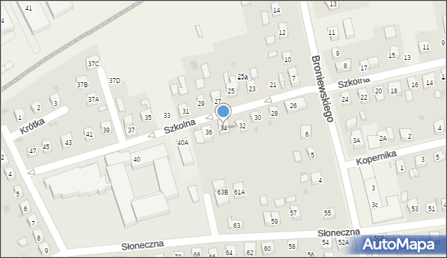 Długołęka, Szkolna, 34, mapa Długołęka