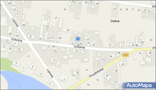 Dobra, Szkolna, 14, mapa Dobra