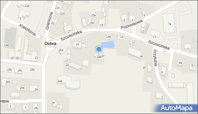 Dobra, Szczecińska, 14b, mapa Dobra