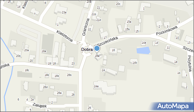 Dobra, Szczecińska, 16a, mapa Dobra