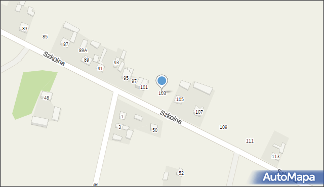 Dobrzelin, Szkolna, 103, mapa Dobrzelin