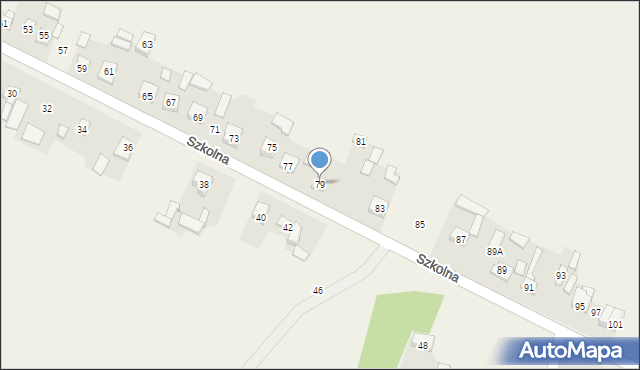 Dobrzelin, Szkolna, 79, mapa Dobrzelin