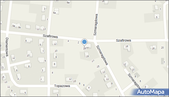 Dobrzykowice, Szafirowa, 14, mapa Dobrzykowice