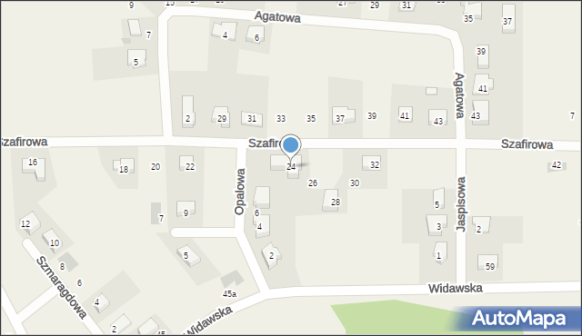 Dobrzykowice, Szafirowa, 24, mapa Dobrzykowice