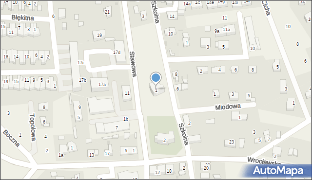 Dobrzykowice, Szkolna, 1, mapa Dobrzykowice