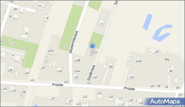 Dobrzyń, Szafirowa, 1, mapa Dobrzyń