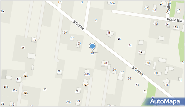 Dobrzyniewo Duże, Szkolna, 63, mapa Dobrzyniewo Duże