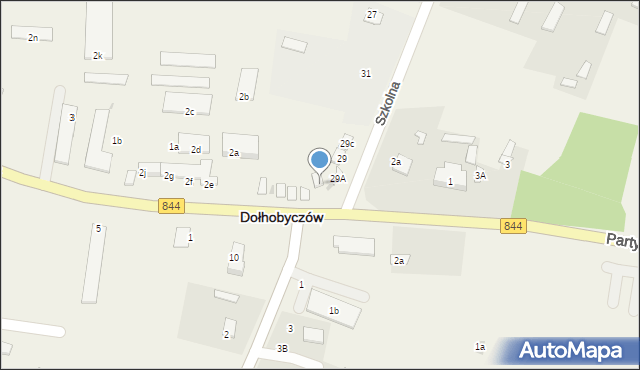 Dołhobyczów, Szkolna, 29B, mapa Dołhobyczów