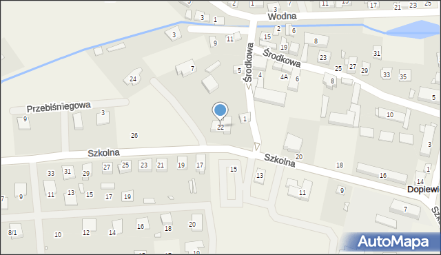 Dopiewiec, Szkolna, 22, mapa Dopiewiec
