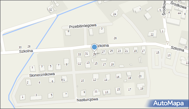 Dopiewiec, Szkolna, 29, mapa Dopiewiec