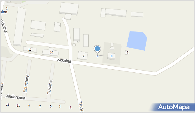 Dopiewiec, Szkolna, 6, mapa Dopiewiec