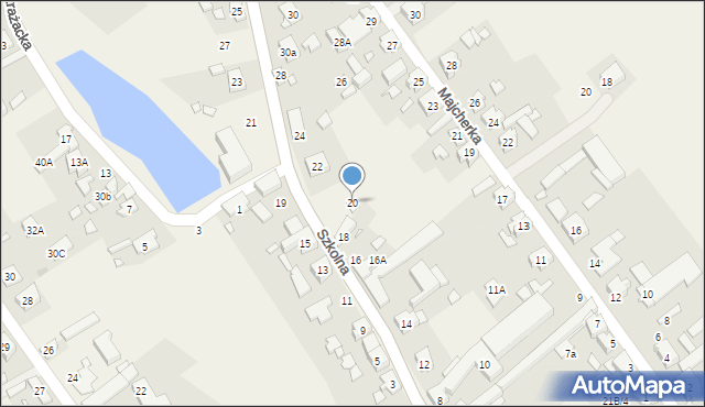 Dopiewo, Szkolna, 20, mapa Dopiewo