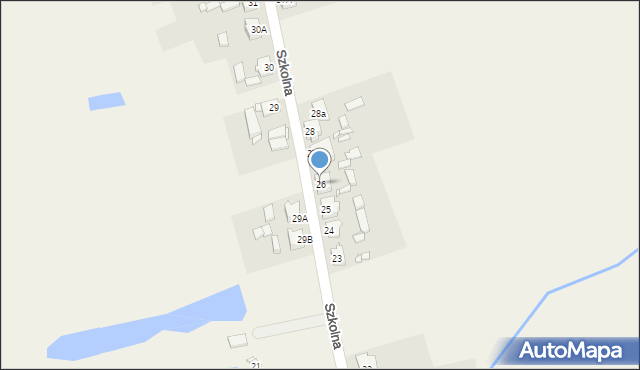 Drawsko, Szkolna, 26, mapa Drawsko