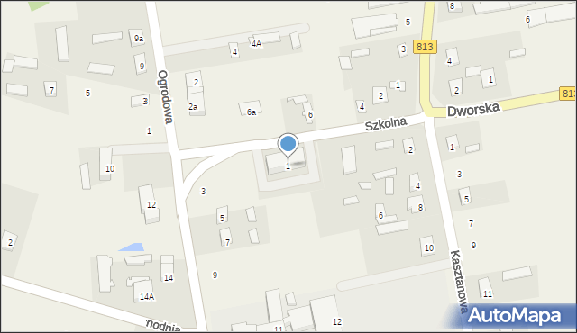 Drelów, Szkolna, 1, mapa Drelów